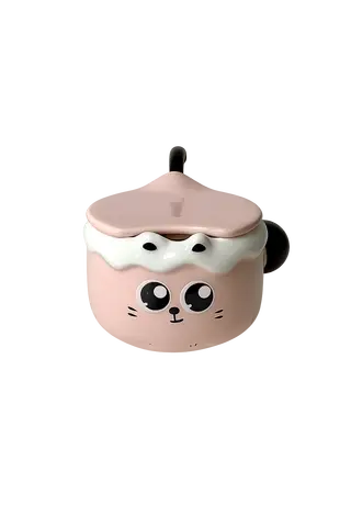 ماگ سرامیکی گربه دسته گرد