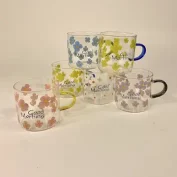 شات پیرکس گلدار دسته رنگی
