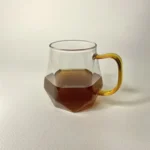 لیوان پیرکس الماس دسته طلایی