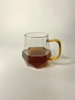 لیوان پیرکس الماس دسته طلایی