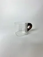شات قهوه دسته چوبی