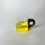شات قهوه دسته چوبی