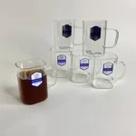 لیوان مربع دسته دار پیرکس