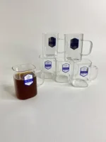 لیوان مربع دسته دار پیرکس