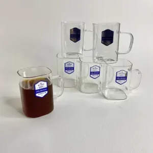 لیوان مربع دسته دار پیرکس