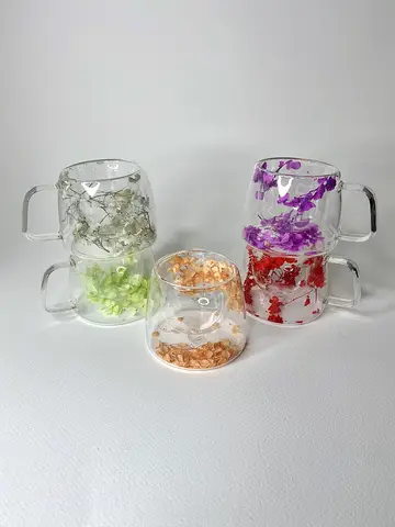 ماگ دوجداره گلدار ماگ دوجداره گلدار