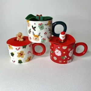 ماگ سرامیکی کریسمس درب سیلیکونی