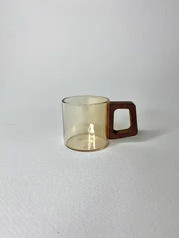 شات پیرکس دسته چوبی گرد شامپاینی شات پیرکس دسته چوبی گرد شامپاینی