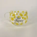 لیوان پیرکس گلدار