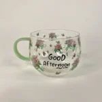 لیوان پیرکس گلدار