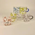 شات پیرکس گلدار دسته رنگی