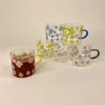 شات پیرکس گلدار دسته رنگی