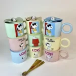 ماگ سرامیکی اسنوپی درب سیلیکونی