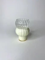 لیوان اسموتی پیرکس دوتکه شیاردار