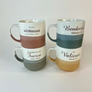 ماگ سرامیکی دو رنگ تکست دار