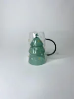 لیوان دوجداره طرح درخت کریسمس
