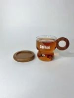 چایخوری پیرکس دسته تیره چوبی