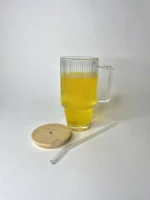 لیوان بلور طرح استنلی شیاردار