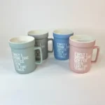 ماگ سرامیکی لبه دار دون دون تکست دار