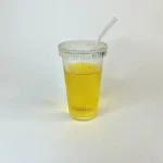 لیوان اسموتی شیاردار درب شیشه ای 350 میل