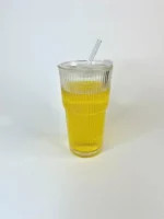 لیوان اسموتی شیاردار دوتکه 540 میل