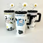 ماگ سرامیکی بلند طرح گاو