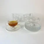 استکان دسته مرواردیدی ساده زیردار