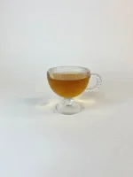استکان بلور پایه دار لبه ساده شیاردار