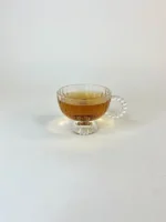 استکان بلور دسته مرواردیدی لبه ساده