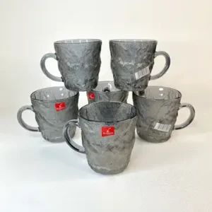 لیوان کوتاه بلور یخی دودی با دسته