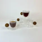 شات دوجداره استوانه ای دسته توپی چوبی
