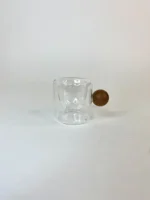 شات دوجداره استوانه ای دسته توپی چوبی