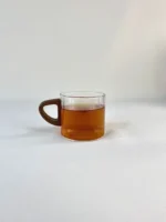 شات پیرکس شیاردار دسته مثلثی چوبی تیره