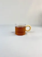 شات پیرکس شیاردار دسته گرد چوبی روشن