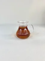 لیوان پیرکس دسته دار کمر باریک شیاردار
