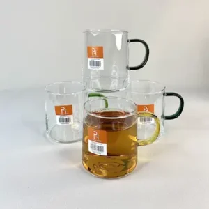 لیوان پیرکس 4 تایی دسته رنگی 320 پاشاهوم