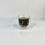 لیوان دوجداره پایین پهن طرح کافی