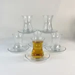 استکان کمر باریک ساده با نعلبکی 110 میل