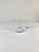 لیوان بلور با دسته شیاردار لبه باز 350 میل
