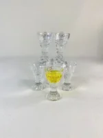 شات بلور پایه دار شیاردار 15 میل