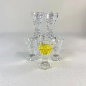 شات بلور پایه دار شیاردار 15 میل