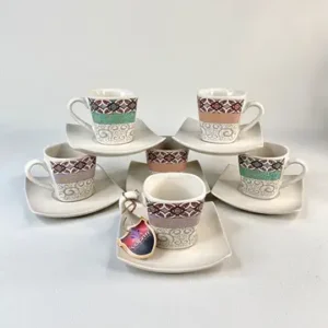 سرویس قهوه خوری سرامیکی مربع اسلیمی