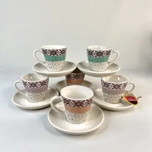 سرویس قهوه خوری سرامیکی گرد اسلیمی