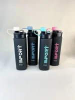 قمقمه ورزشی 770 میل SPORT مربع مشکی برند ایون