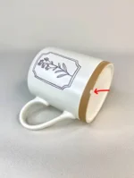 ماگ سرامیکی داخل رنگی طرح گل