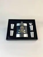 ست قمقمه جیبی 4 شات استیل طرح اسکلت mastermind