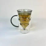 لیوان دوجداره طرح درخت کریسمس خاکستری