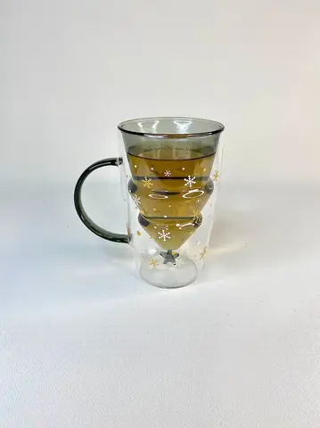 لیوان دوجداره طرح درخت کریسمس خاکستری لیوان دوجداره طرح درخت کریسمس خاکستری