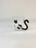لیوان پیرکس دسته دار طرح گربه 300 میل